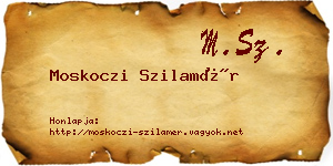 Moskoczi Szilamér névjegykártya